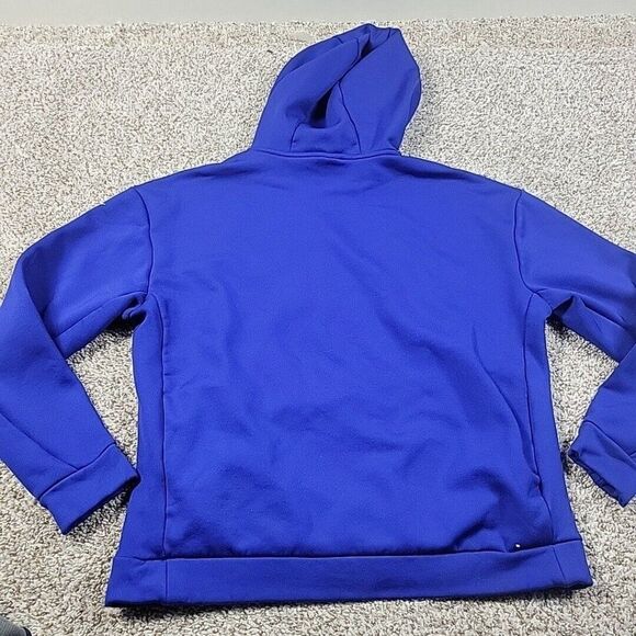 Nike Sweatshirt Womens Small Blue Hoodie Pink Logo Script Spellout Pullover - Picture 6 of 7